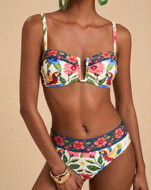 Bikini 2 Pièces — Imprimé Fleuri Tropical