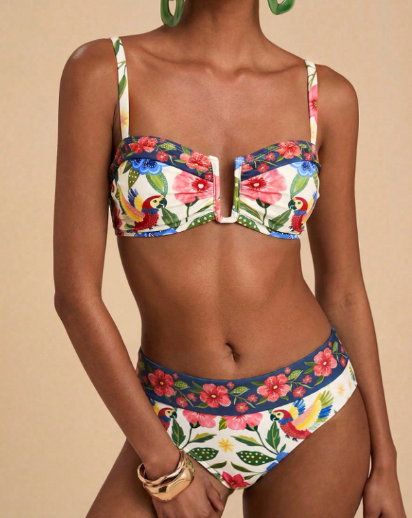 Bikini 2 Pièces — Imprimé Fleuri Tropical