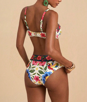 Bikini 2 Pièces — Imprimé Fleuri Tropical